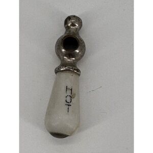 Antique Hot Water Valve Faucet Handle Ceramic Porcelain Metal Fixture